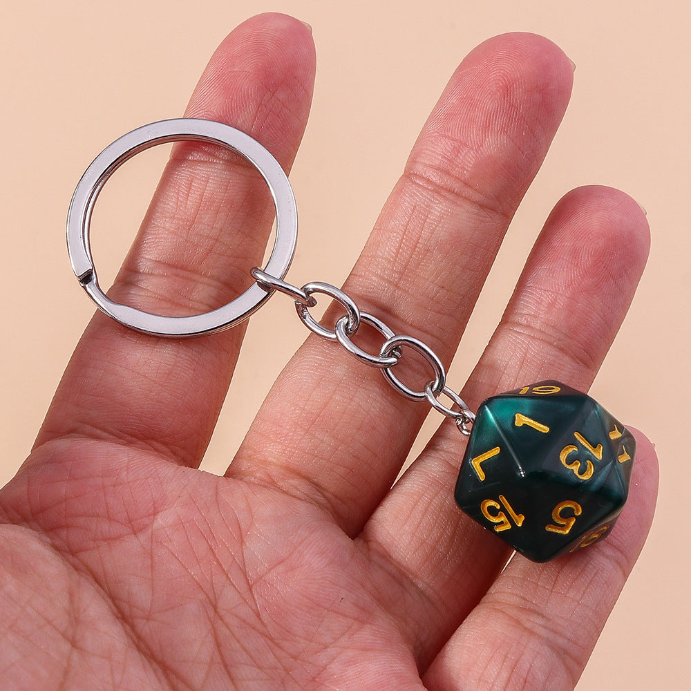 Wholesale Multi sided Dice Metal Keychain